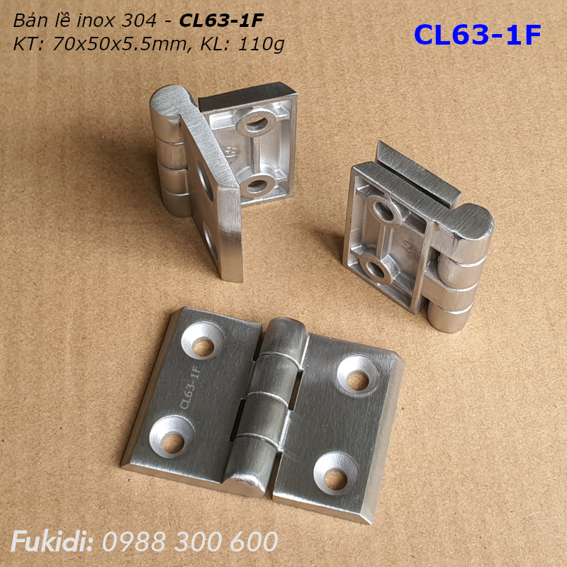 Bản lề inox 304 KT 70x50x5.5mm - CL63-1F