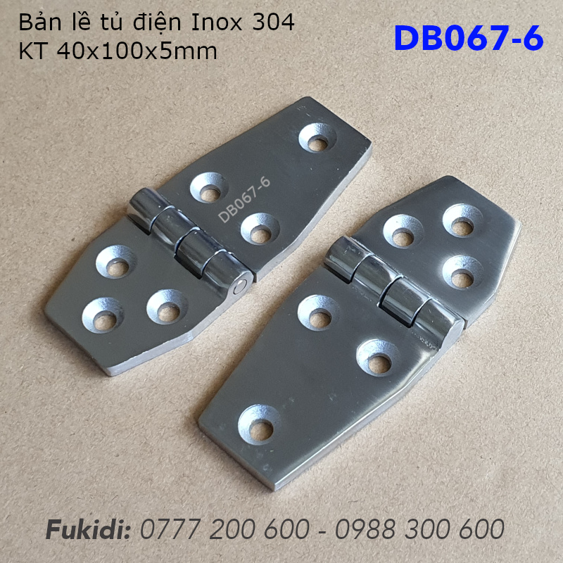 Bản lề inox 304, kiểu hình thoi, KT 40x100x5mm - DB067-6