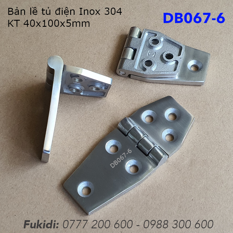Bản lề inox 304, kiểu hình thoi, KT 40x100x5mm - DB067-6