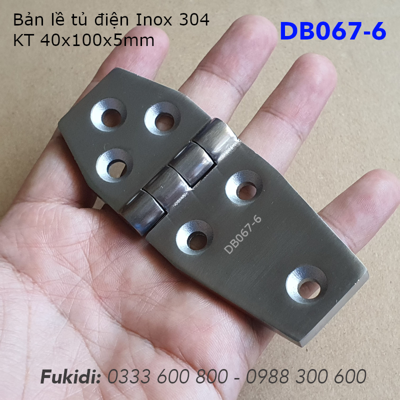Bản lề inox 304, kiểu hình thoi, KT 40x100x5mm - DB067-6
