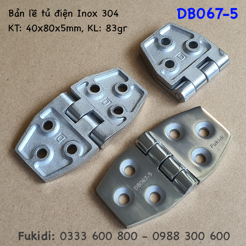 Bản lề inox 304, kiểu hình thoi, KT 40x80x5mm - DB067-5