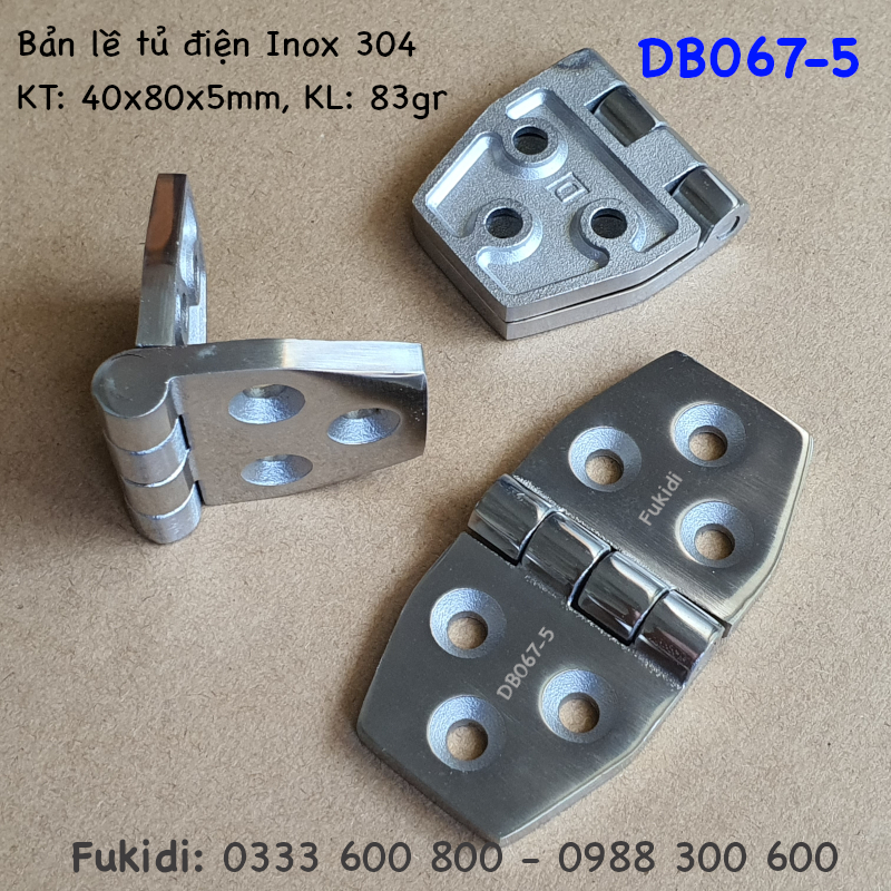 Bản lề inox 304, kiểu hình thoi, KT 40x80x5mm - DB067-5