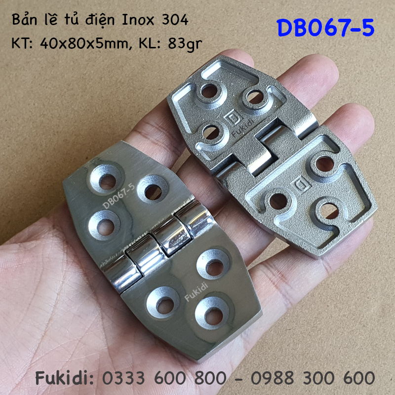 Bản lề inox 304, kiểu hình thoi, KT 40x80x5mm - DB067-5