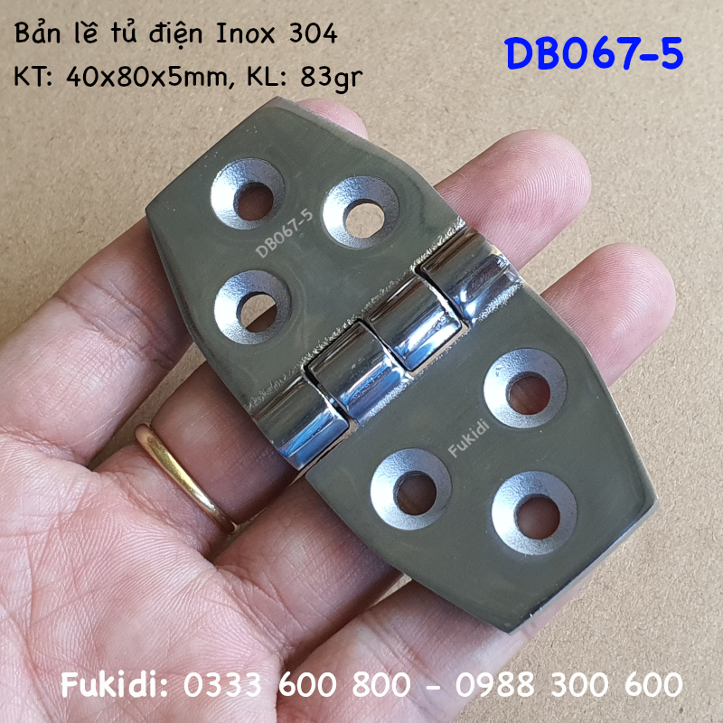 Bản lề inox 304, kiểu hình thoi, KT 40x80x5mm - DB067-5