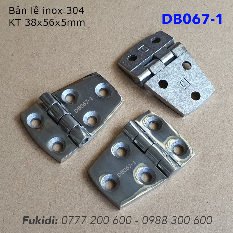 Bản lề inox 304, kiểu hình thoi, KT 38x56x5mm - DB067-1