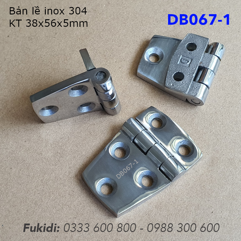 Bản lề inox 304, kiểu hình thoi, KT 38x56x5mm - DB067-1