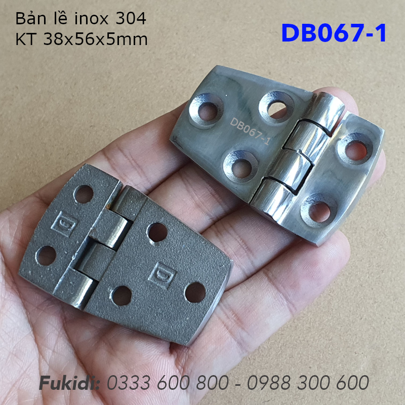 Bản lề inox 304, kiểu hình thoi, KT 38x56x5mm - DB067-1