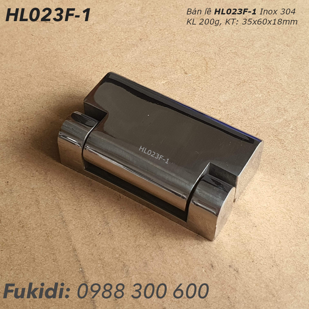 Bản lề HL023 inox 304, KT 60x35x18mm - HL023F-1