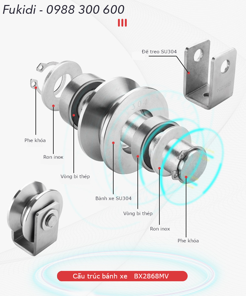 Cấu trúc bên trong của bánh xe BX2868MVE