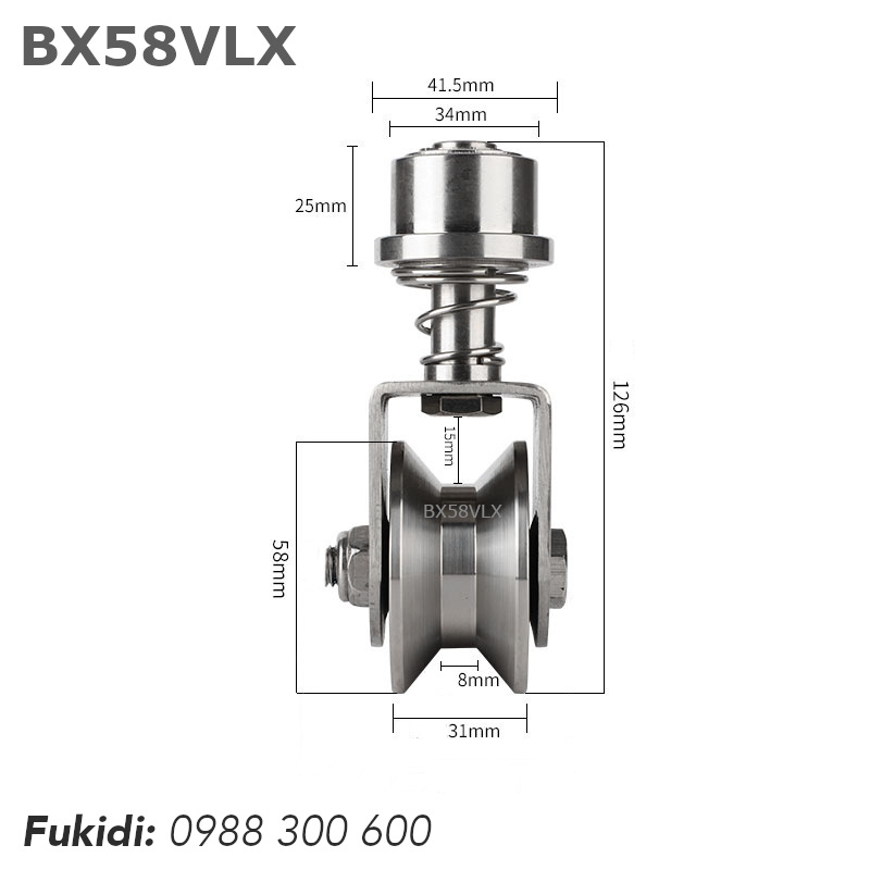 Chi tiết kích thước bánh xe BX58VLX