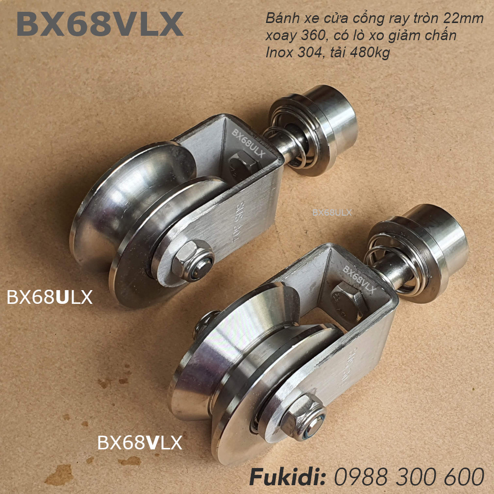 Hai loại ray của bánh xe BX68ULX và BX68VLX