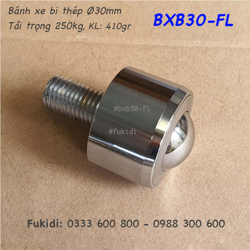 Bánh xe bi đa hướng phi 30, tải trọng 300kg - BXB30-FL