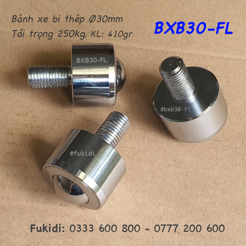 Bánh xe bi đa hướng phi 30, tải trọng 300kg - BXB30-FL