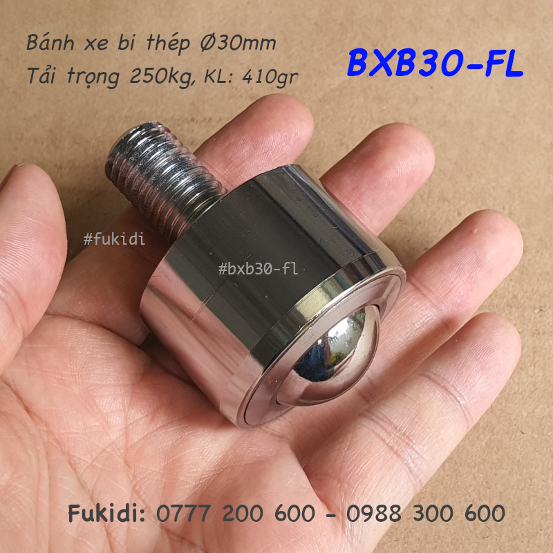 Bánh xe bi đa hướng phi 30, tải trọng 300kg - BXB30-FL