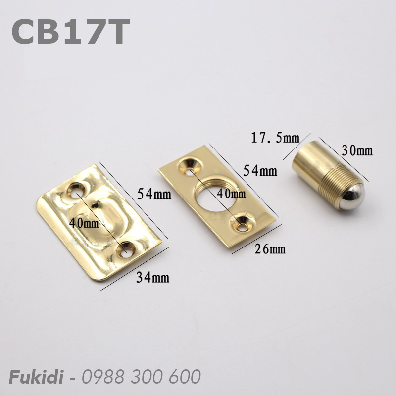 Cho tiết kích thước của chốt bi CB17V