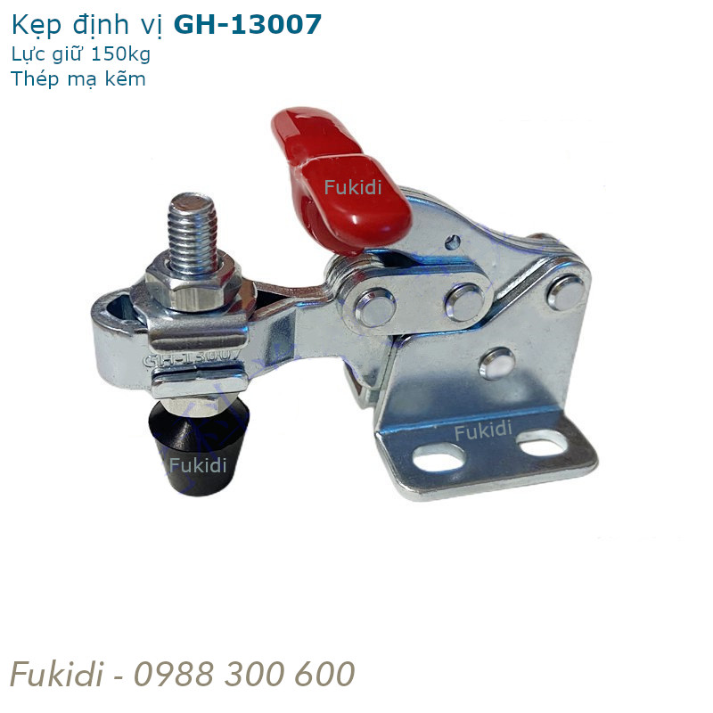 Kẹp định vị GH-13007, thép mạ kẽm, lực giữ 150kg dài 95mm