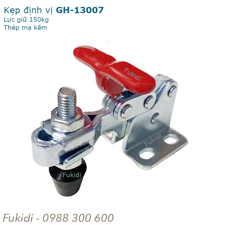 Kẹp định vị GH-13007, thép mạ kẽm, lực giữ 150kg dài 95mm