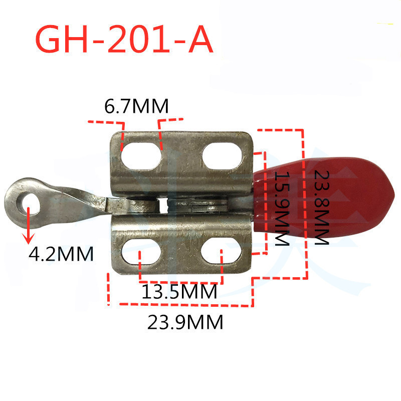 2 Morsetti Orizzontali GH-201-A Per Legno - Acciaio Al Carbonio, Capacità 27 Kg, Rilascio Rapido
