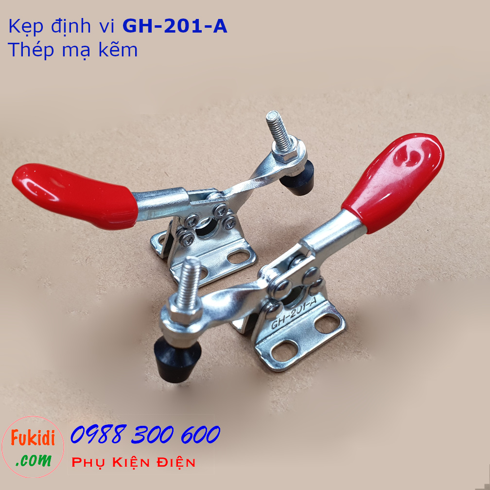 Kẹp định vị GH-201-A thép mạ kẽm, lực giữ 27kg, chiều dài 80mm - GH201A