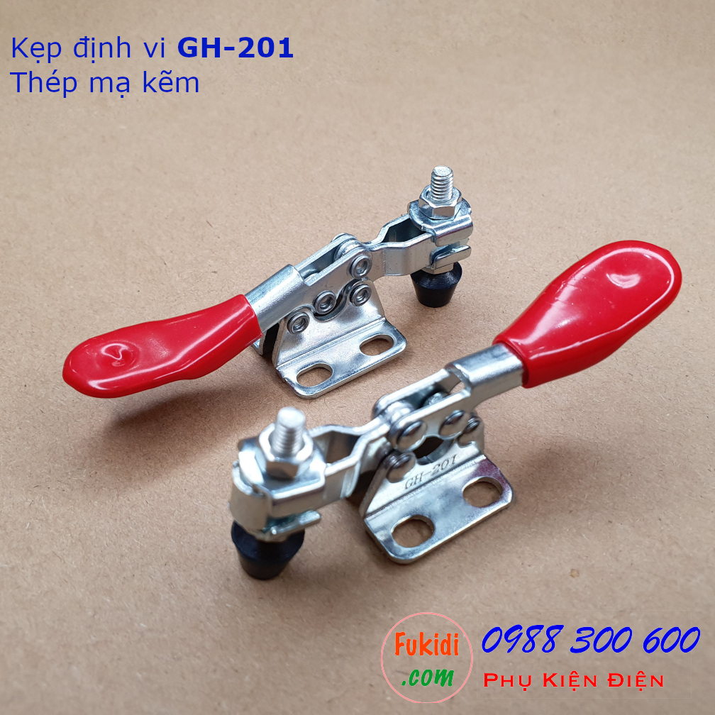 Kẹp định vị GH-201 thép mạ kẽm, lực giữ 27kg, chiều dài 80mm - GH201