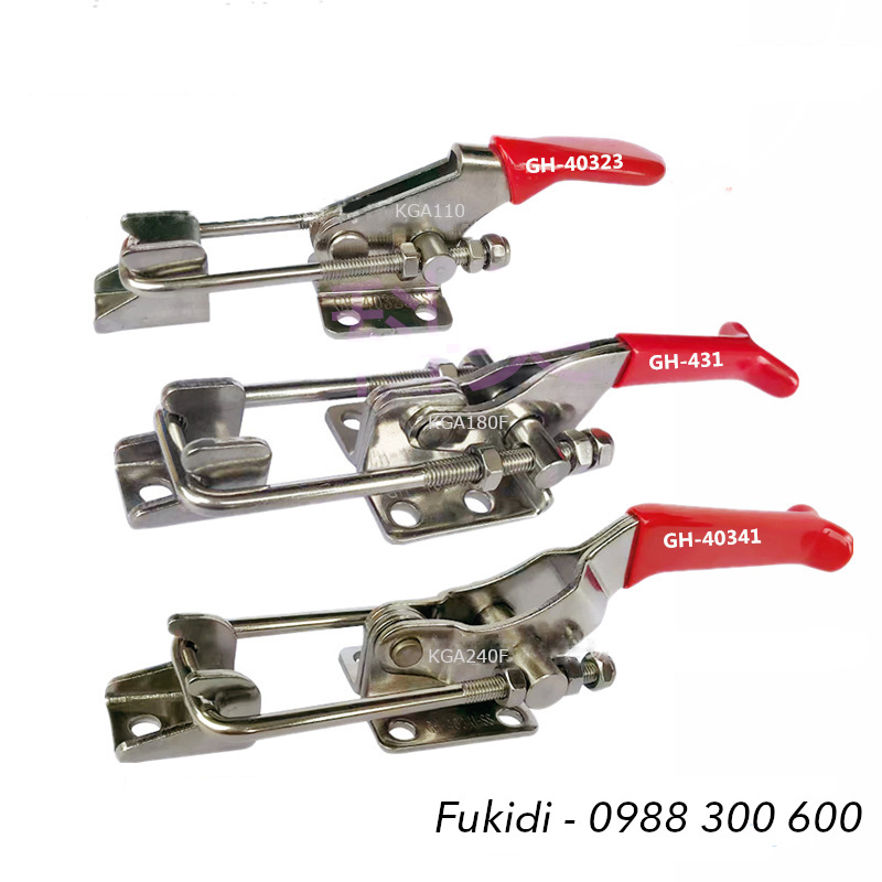 Ba mã khóa gài nhanh inox 304 (và thép) là gh-40323-ss, gh-431-ss và gh-40341-ss