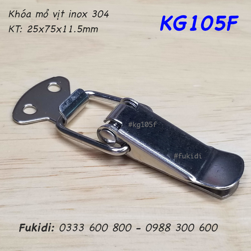 Khóa gài inox 304 KT: 75x25mm - KG105F