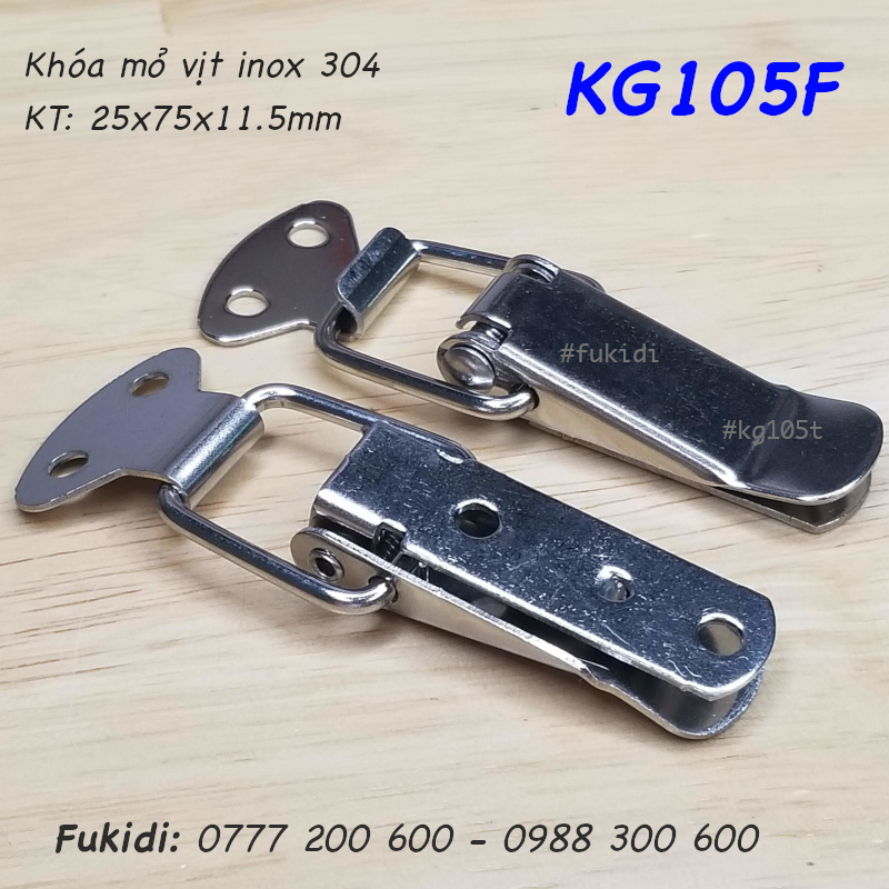 Khóa gài inox 304 KT: 75x25mm - KG105F