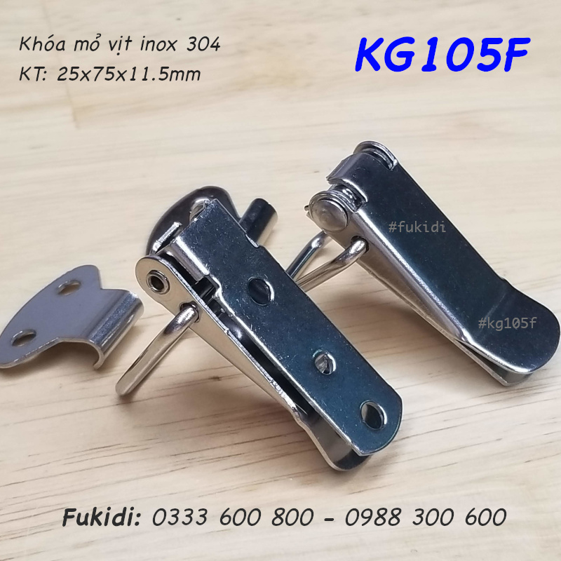 Khóa gài inox 304 KT: 75x25mm - KG105F
