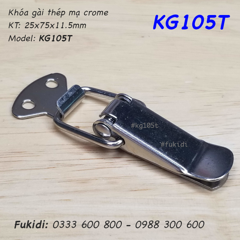 Khóa gài KG105T chất liệu thép cacbon kích thước 75x25mm