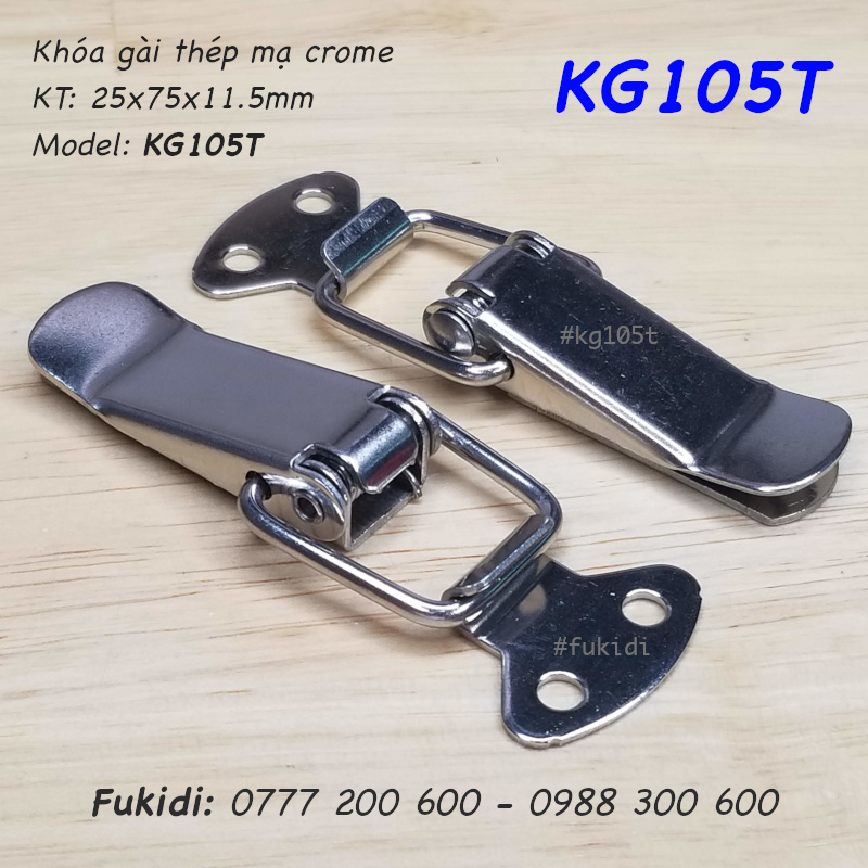 Khóa gài KG105T chất liệu thép cacbon kích thước 75x25mm
