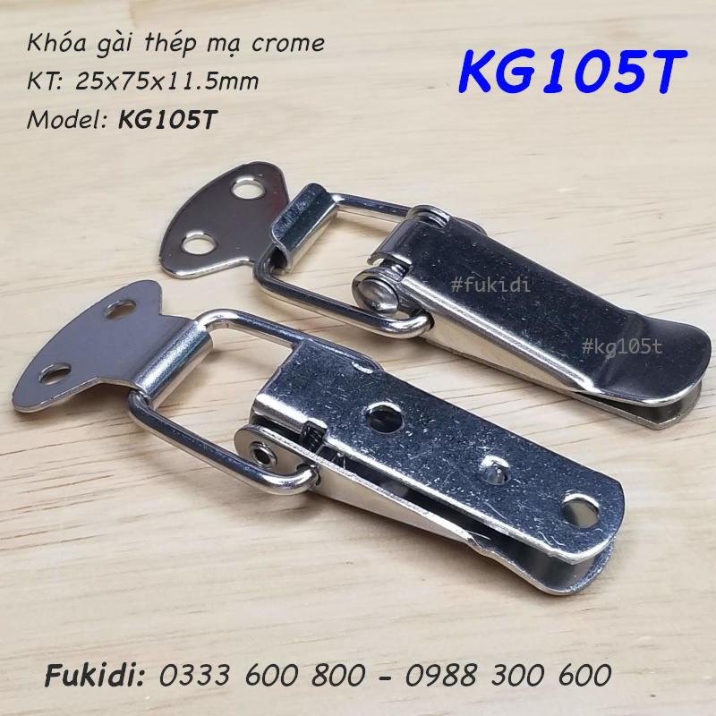 Khóa gài KG105T chất liệu thép cacbon kích thước 75x25mm