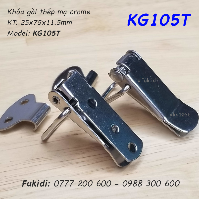 Khóa gài KG105T chất liệu thép cacbon kích thước 75x25mm