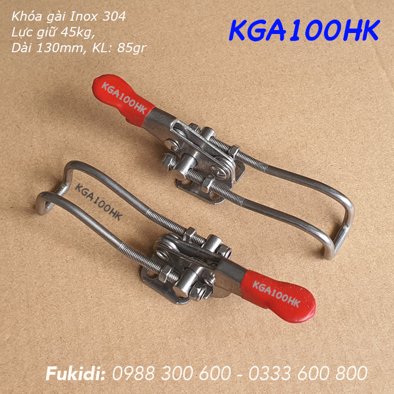 Khóa gài nhanh Inox 304, KT 30x130mm, lực giữ 45kg, KL 85gr - KGA100HK