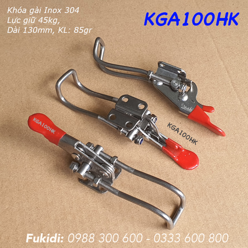 Khóa gài nhanh Inox 304, KT 30x130mm, lực giữ 45kg, KL 85gr - KGA100HK
