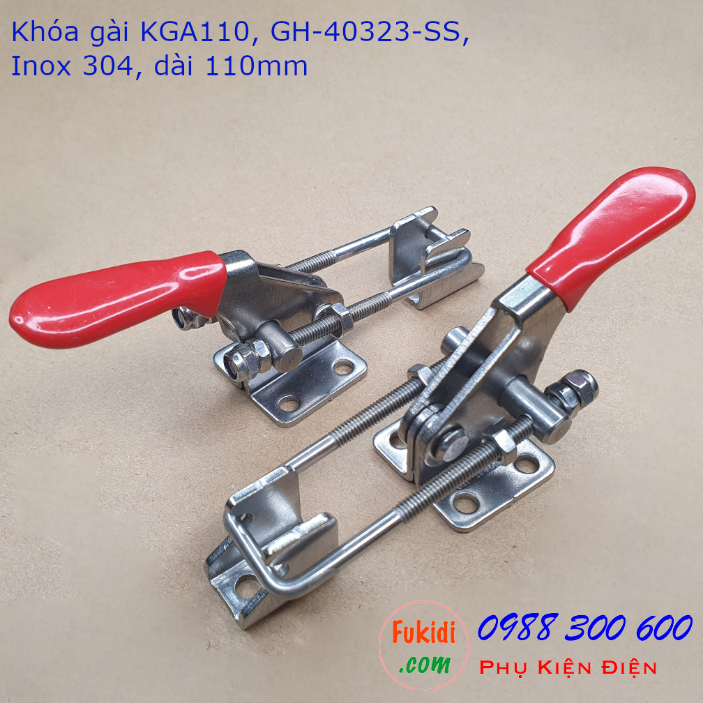 Khóa gài GH-40323-SS chất liệu inox 304 chiều dài 110mm - KGA110