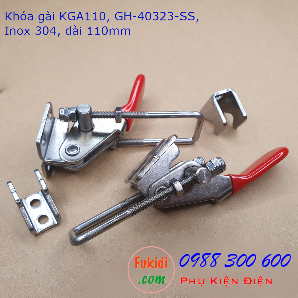 Khóa gài GH-40323-SS chất liệu inox 304 chiều dài 110mm - KGA110