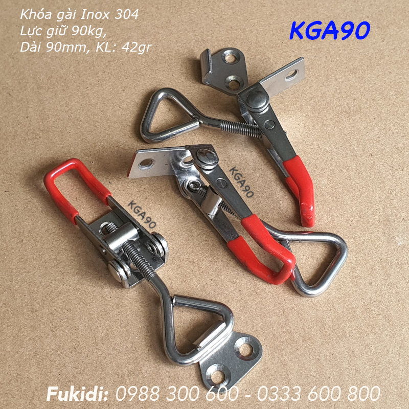  Cam kẹp inox 304, KT 18x90mm, lực giữ 90kg - KGA90