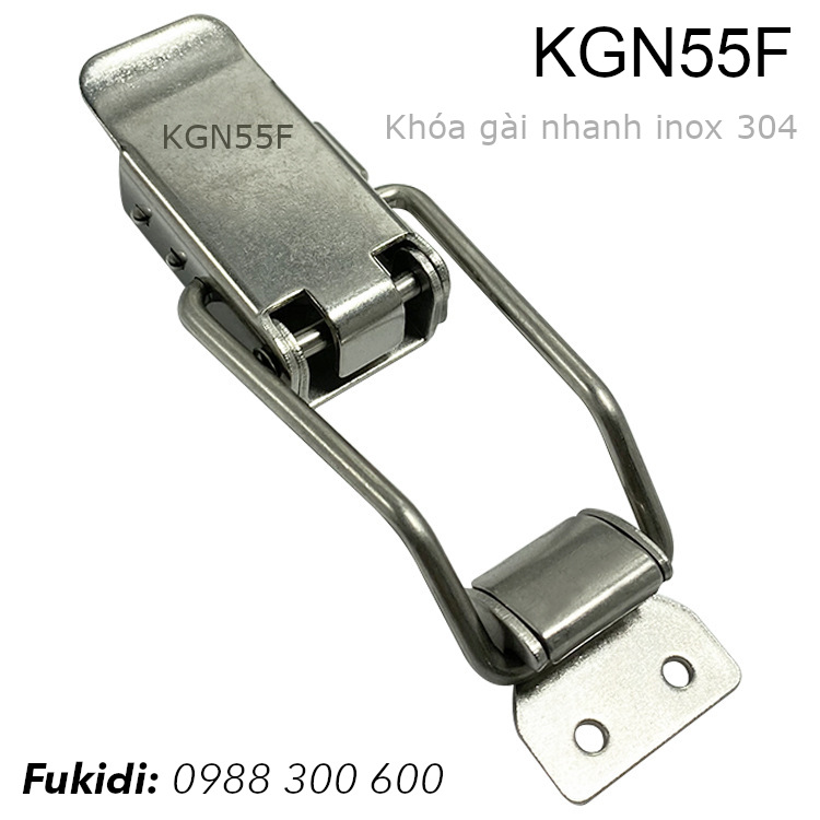 Khóa gài nhanh inox 304 KT 54x24, tay dòn 64mm - KGN55F