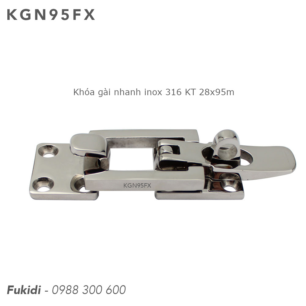 Khóa gài nhanh inox 316 KT 28x95mm - KGN95FX