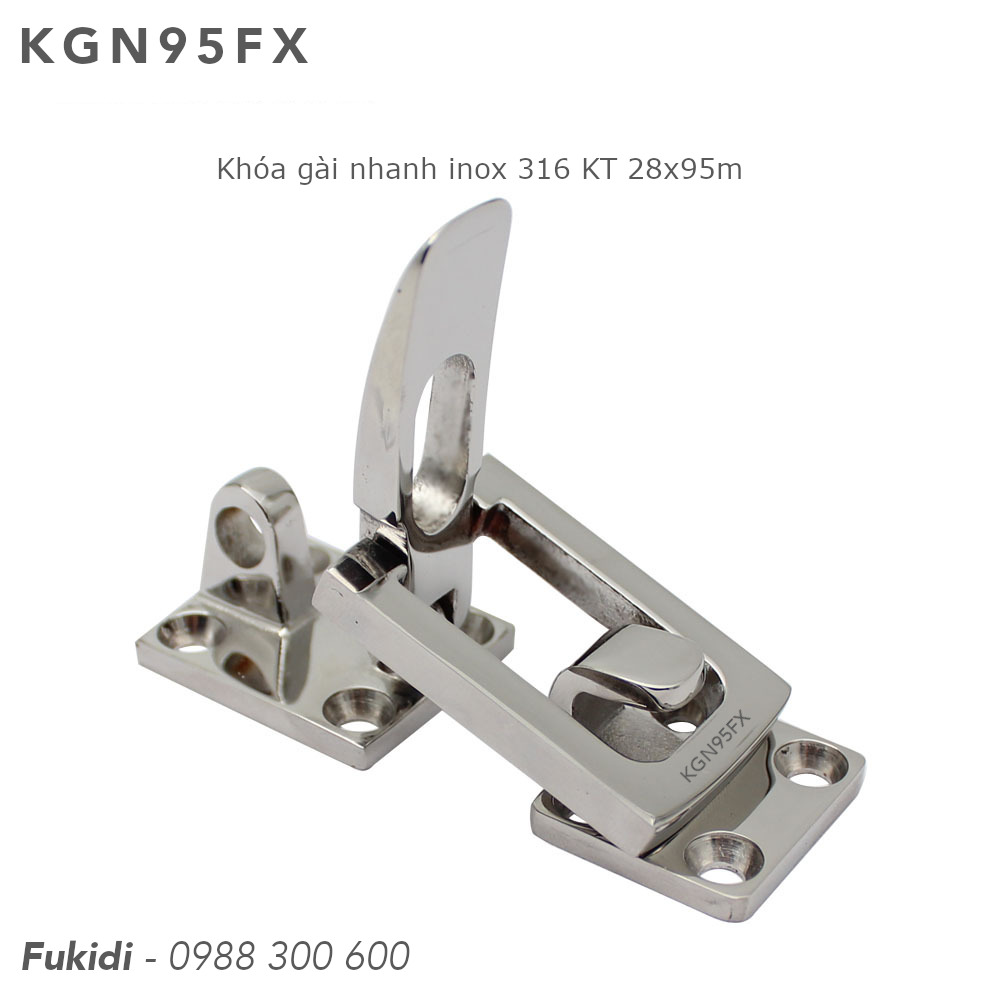 Khóa gài nhanh inox 316 KT 28x95mm - KGN95FX