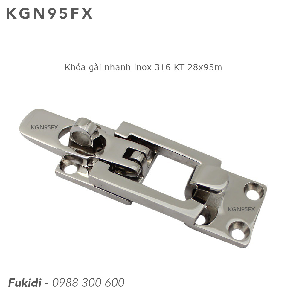 Khóa gài nhanh inox 316 KT 28x95mm - KGN95FX