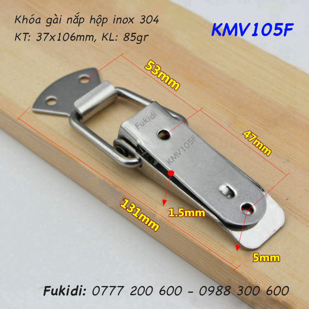 Kích thước mặt sau của khóa mỏ vịt KMV105F