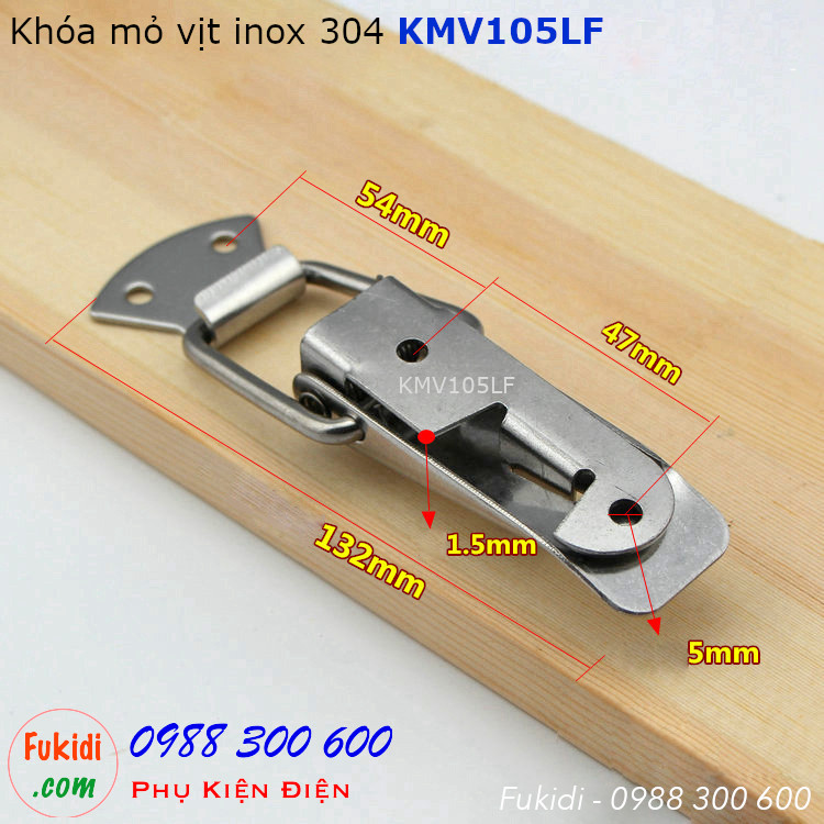 Kích thước mặt sau của khóa mỏ vịt KMV105LF