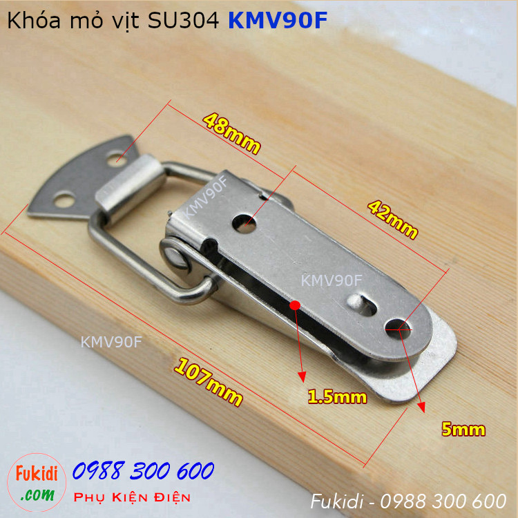 Kích thước mặt sau của khóa mỏ vịt KMV90F