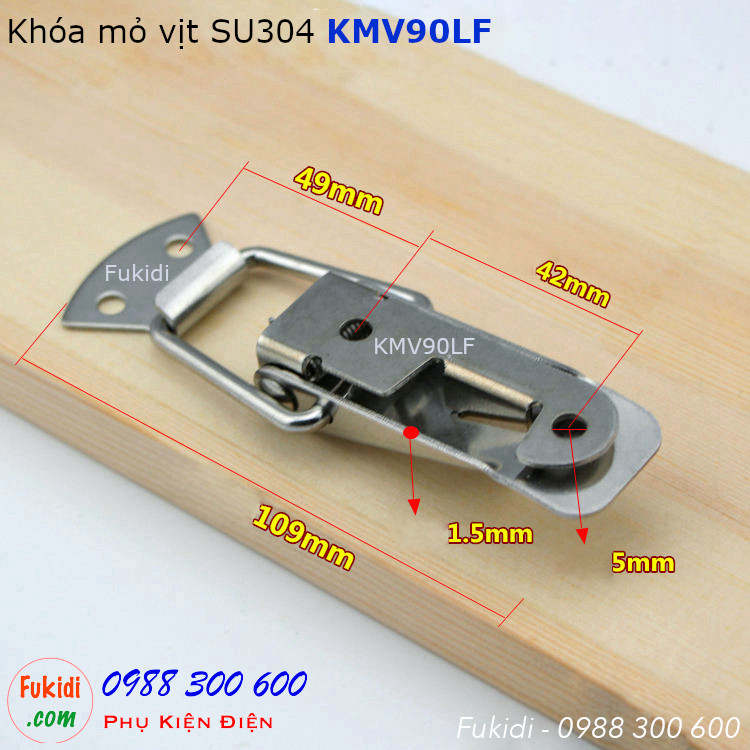 Kích thước mặt sau của khóa mỏ vịt KMV90KF