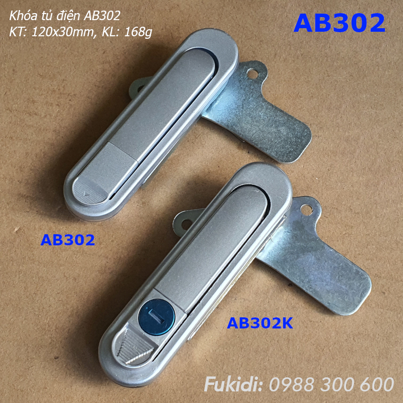 Khóa tủ điện thép KT 120x30mm - AB302