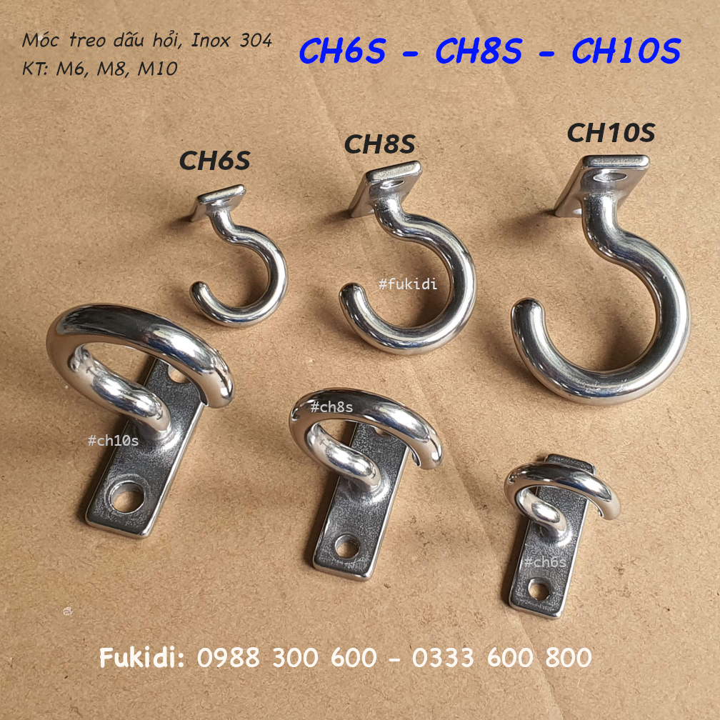 Móc dấu hỏi inox 304 treo trần nhà đa năng M10 - CH10S