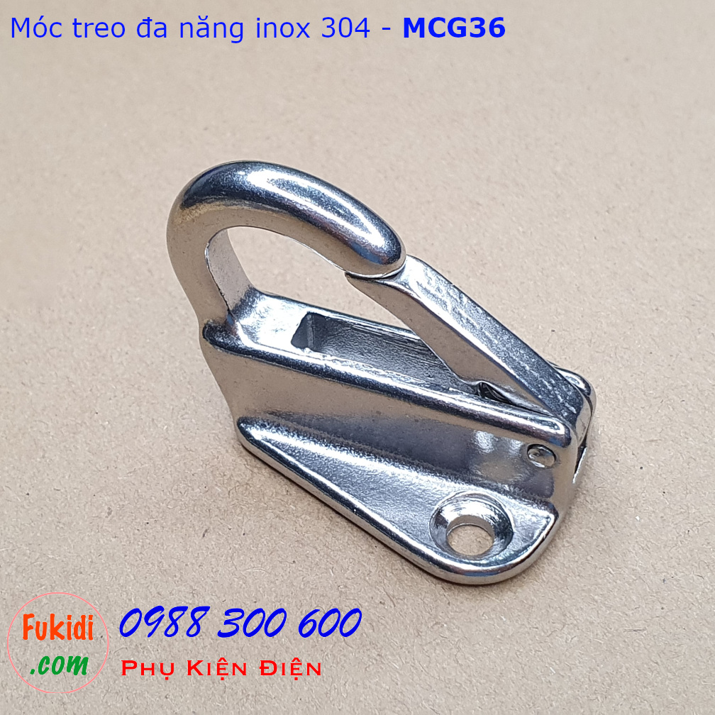 Móc cổ ngỗng, móc treo đa năng inox 304 kích thước 30x36mm - MCG36