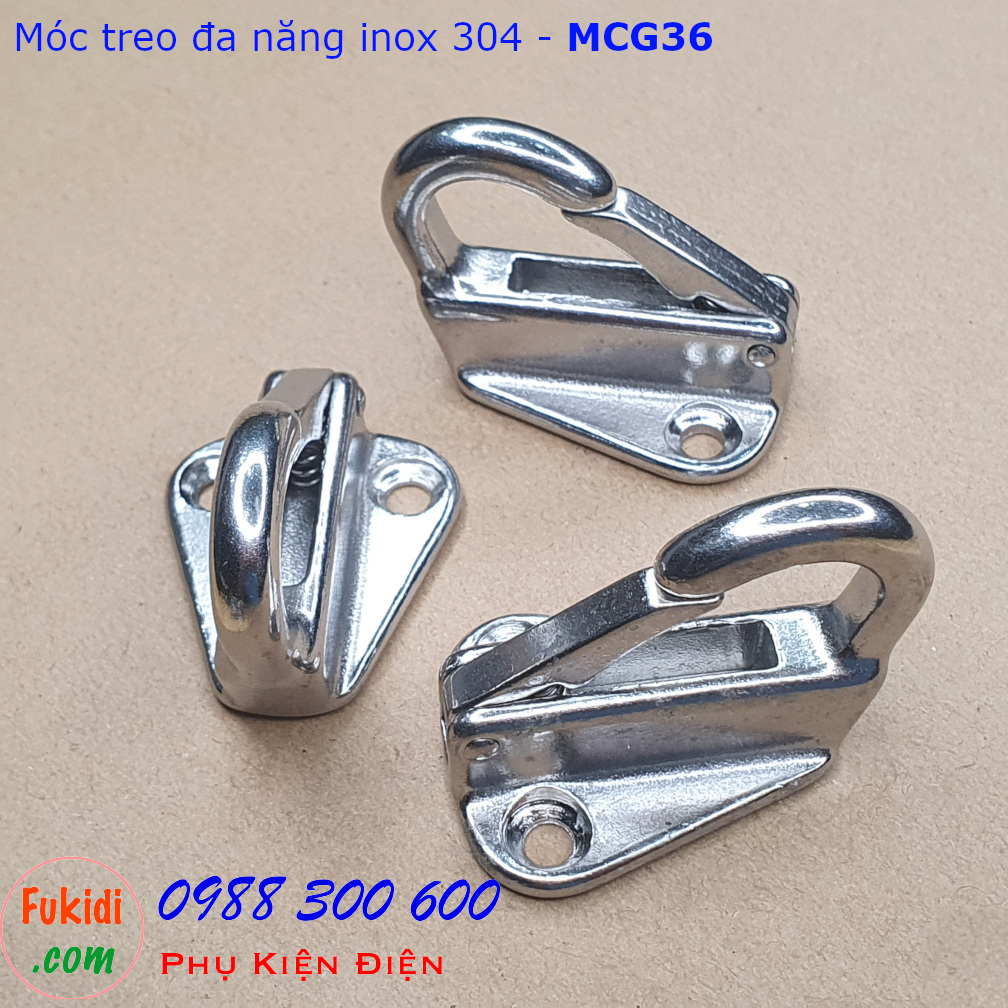 Móc cổ ngỗng, móc treo đa năng inox 304 kích thước 30x36mm - MCG36