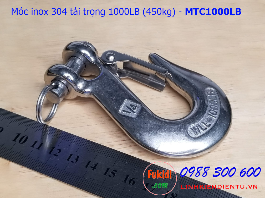 Móc treo đa năng inox 304 tải trọng 1000LB (450kg) - MTC1000LB